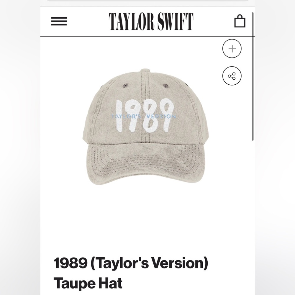 NWT 1989 Taylor Swift Taupe Hat